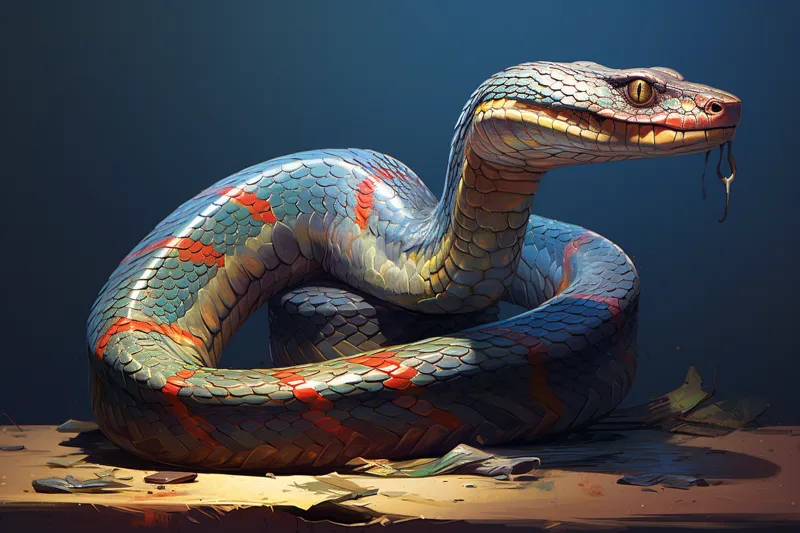 What does it mean to dream of a snake with colors?