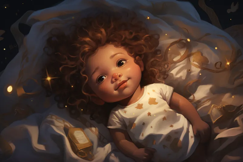 dream about a baby animation style