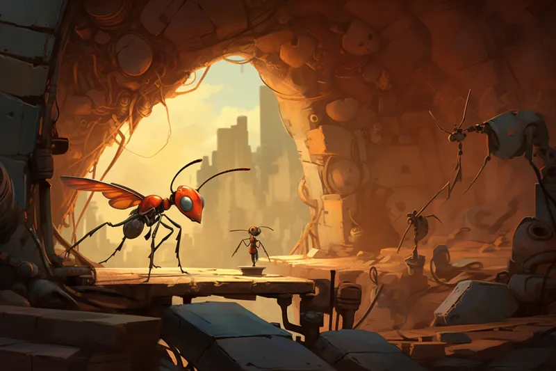 dream about ants animation style