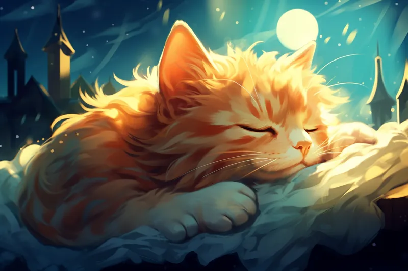 dream about cats dreamlike style