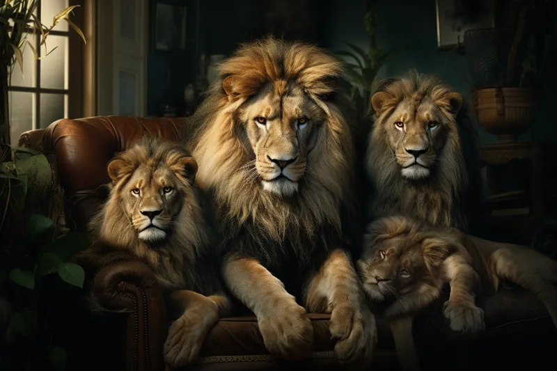 What does it mean to dream of lions in your house?