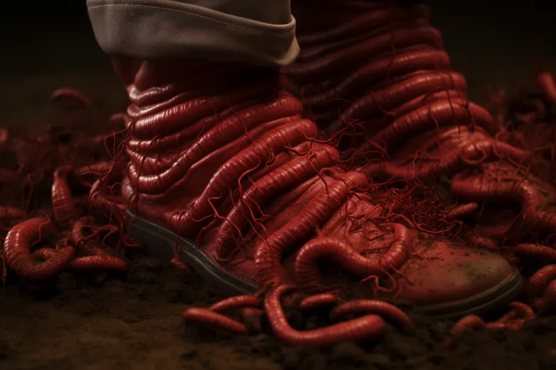 What does it mean when you dream about worms coming out of your feet?