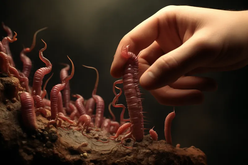 What does it mean to dream about worms coming out of your fingers?